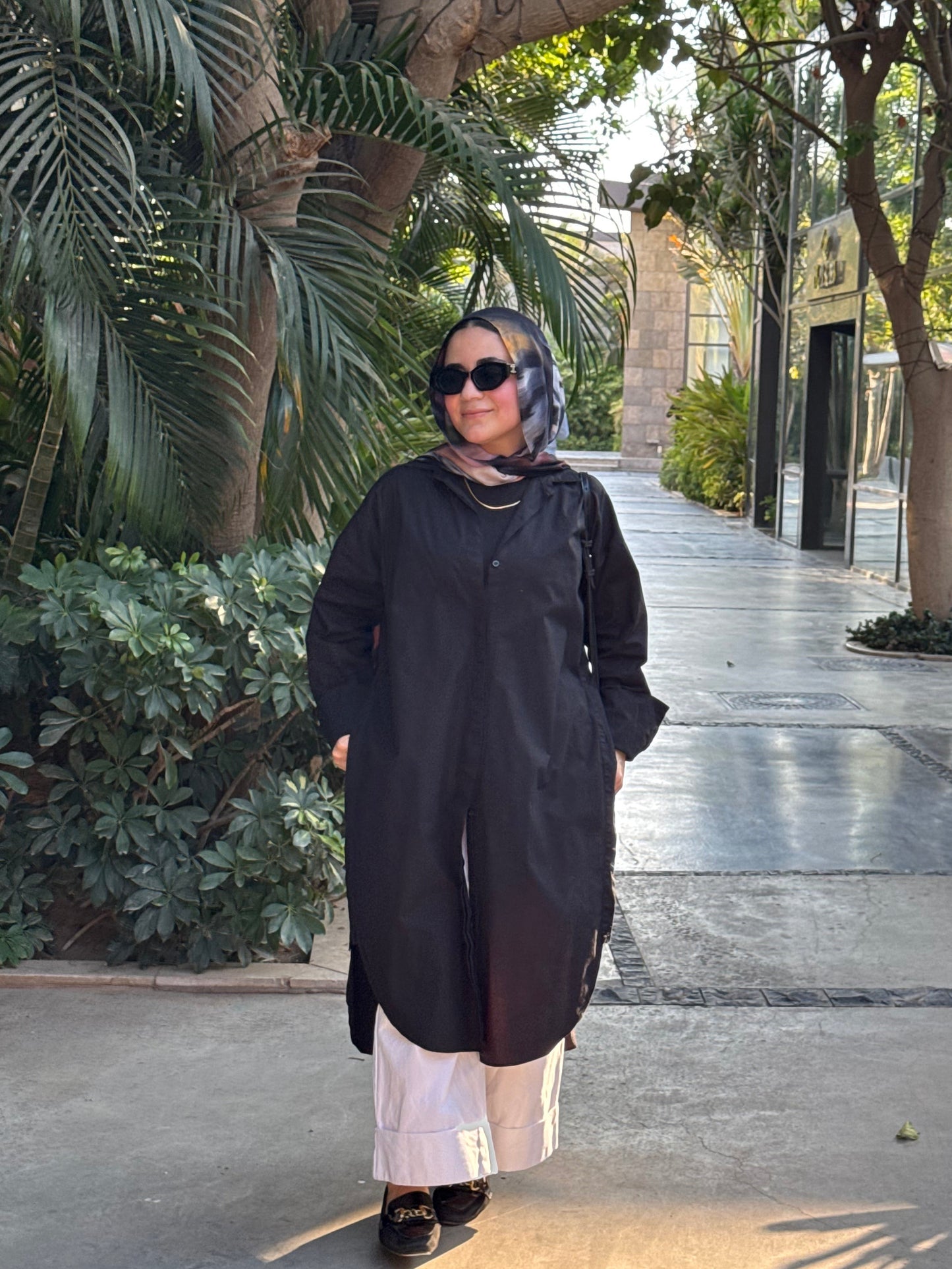 Tharaa shirt dress in black