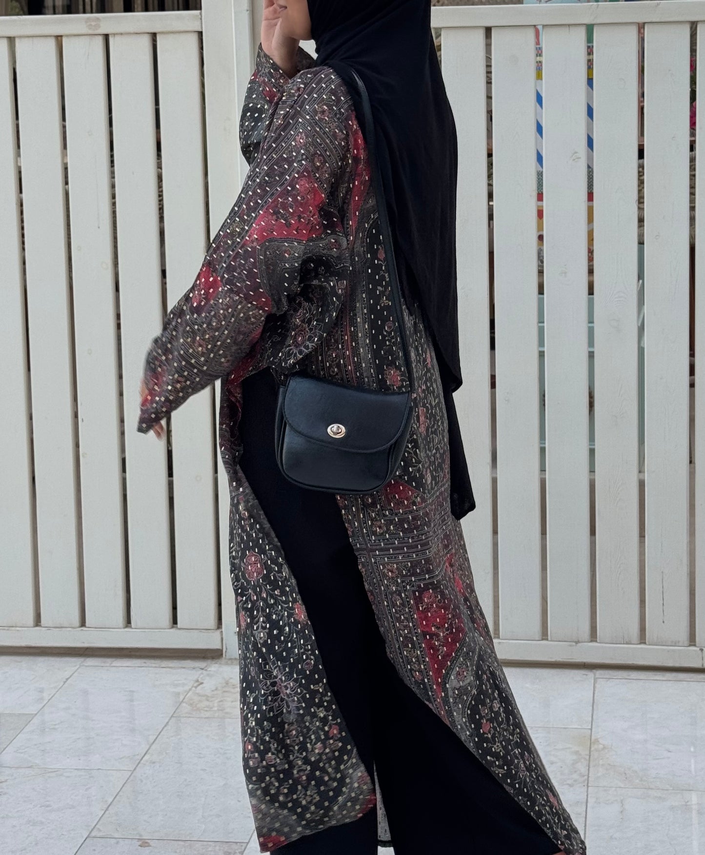 The tuck it in dress in black
