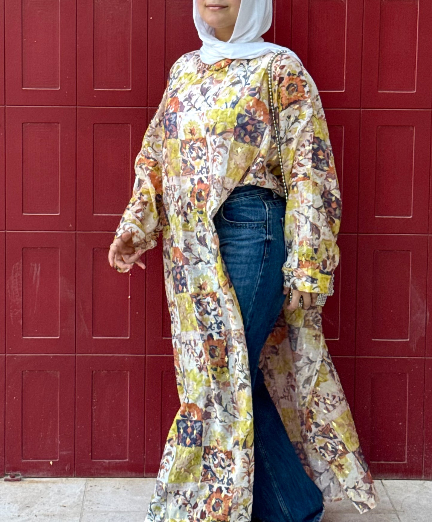 The tuck it in dress in yellow