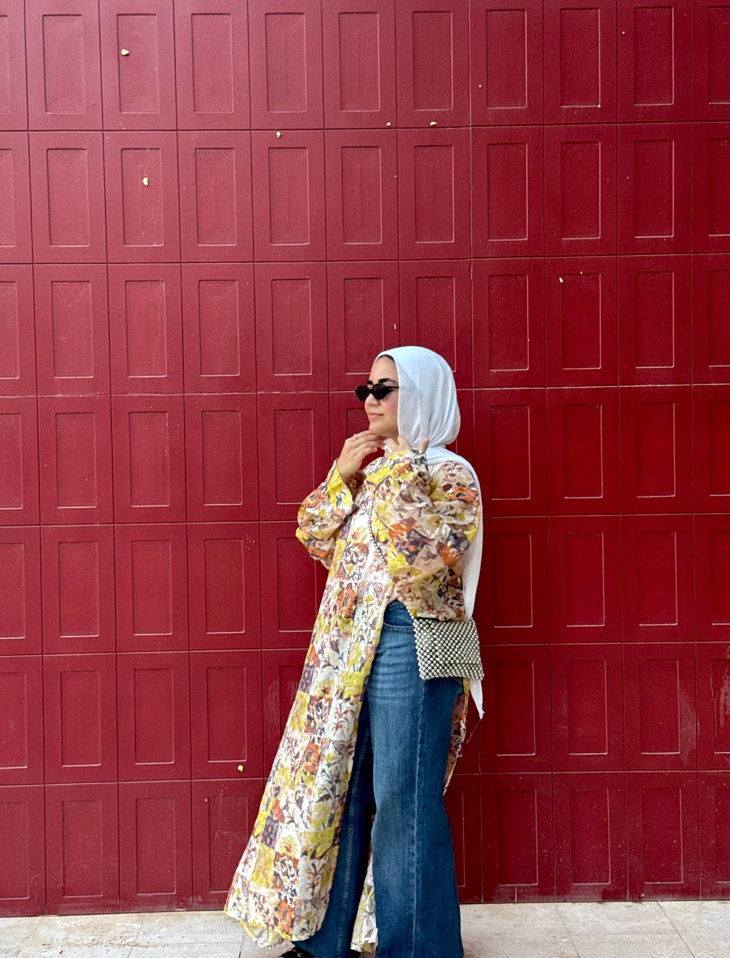 The tuck it in dress in yellow